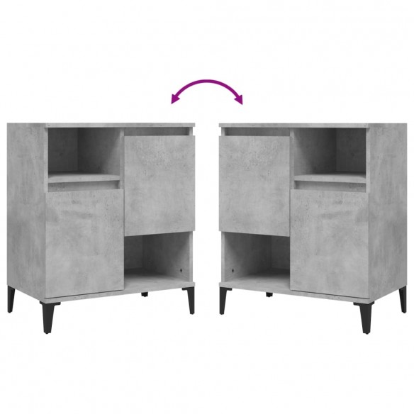 Buffet Gris béton 60x35x70 cm Bois d'ingénierie