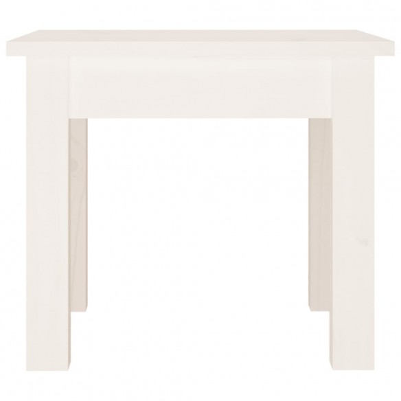 Table basse Blanc 35x35x30 cm Bois massif de pin