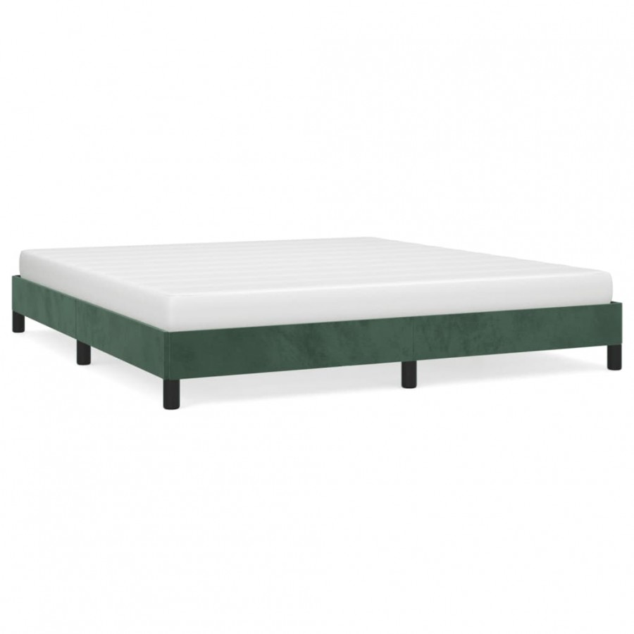 Lit Vert foncé 160x200 cm Velours Lit Vert foncé 160x200 cm Velours