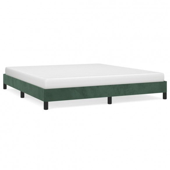 Lit Vert foncé 160x200 cm Velours