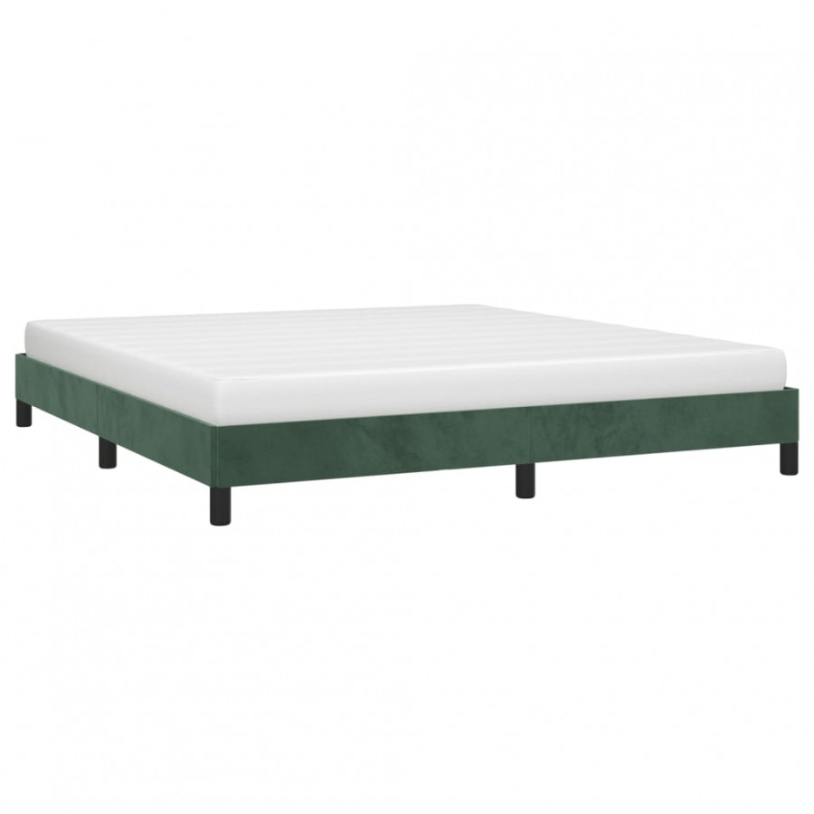 Lit Vert foncé 160x200 cm Velours Lit Vert foncé 160x200 cm Velours