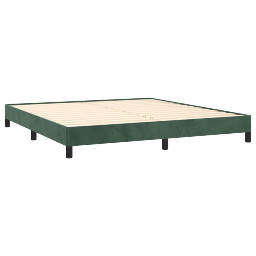 Lit Vert foncé 160x200 cm Velours Lit Vert foncé 160x200 cm Velours