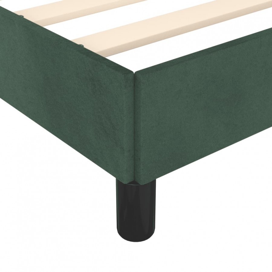 Lit Vert foncé 160x200 cm Velours Lit Vert foncé 160x200 cm Velours