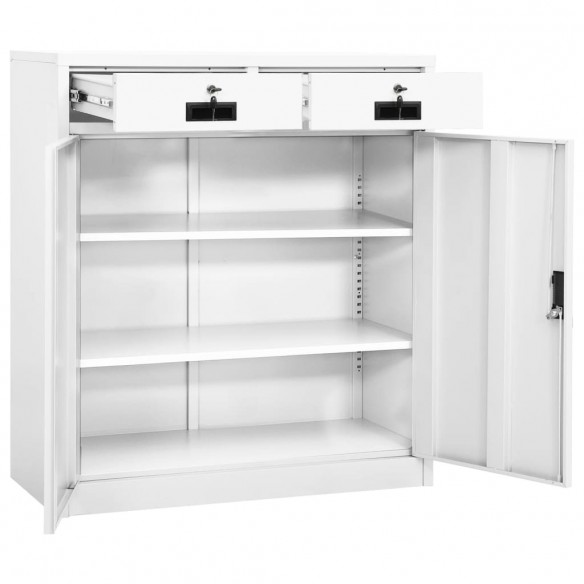 Armoire de bureau Blanc 90x40x102 cm Acier