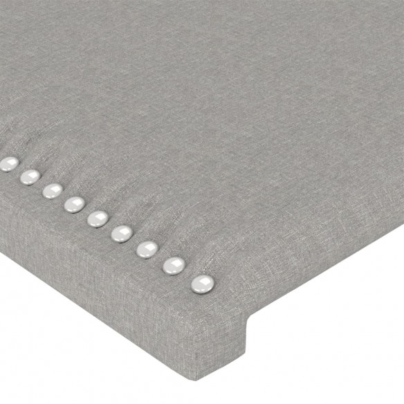 Cadre de lit avec tête de lit Gris clair 100x200 cm Tissu
