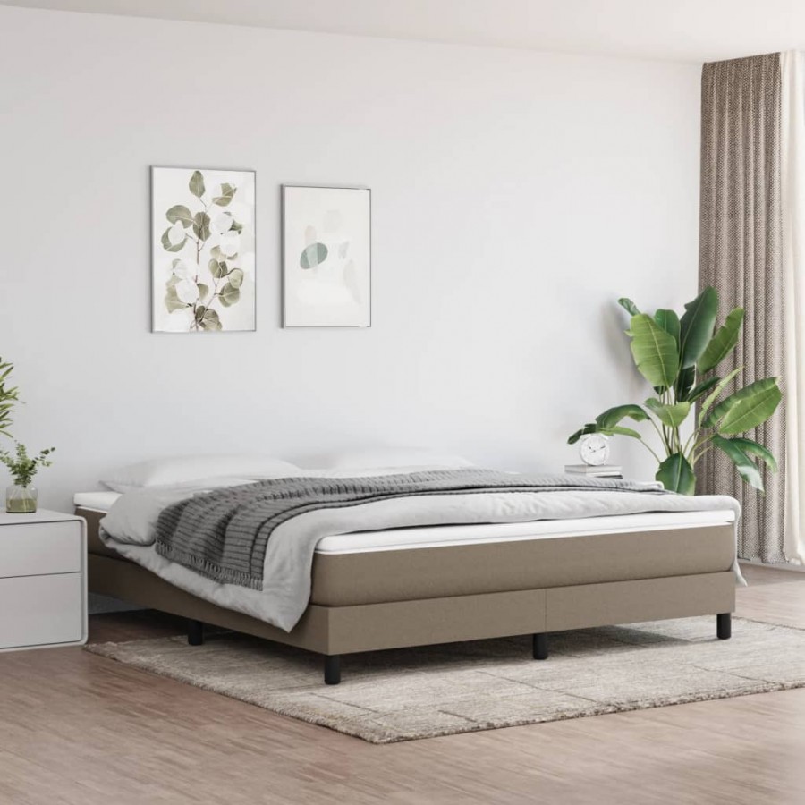 Matelas de lit à ressorts ensachés Taupe 180x200x20 cm Tissu