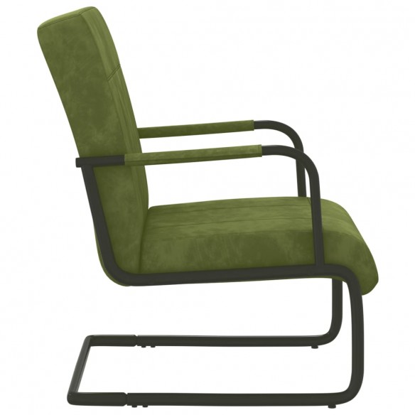 Chaise cantilever Vert clair Velours