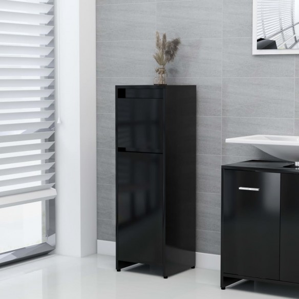 Ensemble de meubles de salle de bain 3 pcs Noir Aggloméré