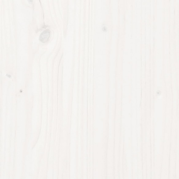 Cadre de lit Blanc Bois de pin massif 140x200 cm