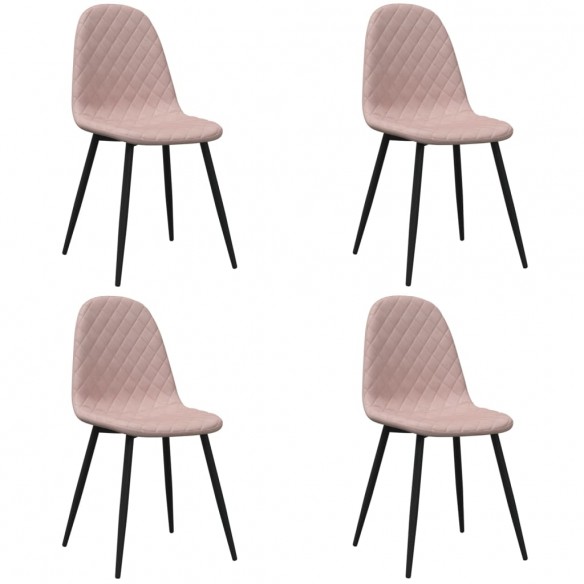 Chaises à manger lot de 4 Rose Velours