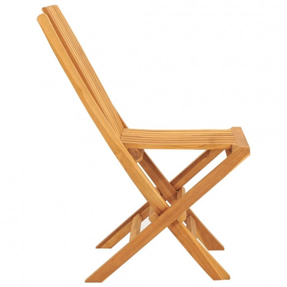 Chaises de jardin pliantes 2 pcs 47x47x89 cm bois massif teck