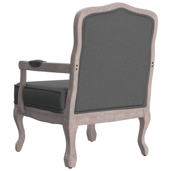 Fauteuil gris foncé 64x64x90 cm tissu