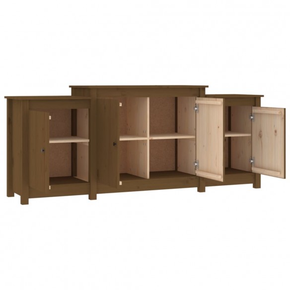 Buffet Marron miel 164x37x68 cm Bois massif de pin