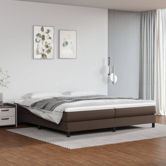 Sommier à lattes de lit avec matelas Marron 200x200 cm