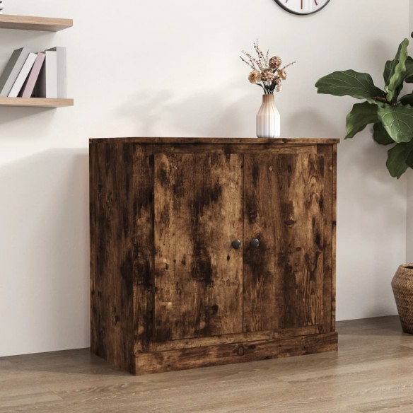 Buffet chêne fumé 70x35,5x67,5 cm bois d'ingénierie