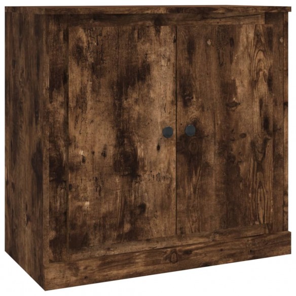 Buffet chêne fumé 70x35,5x67,5 cm bois d'ingénierie