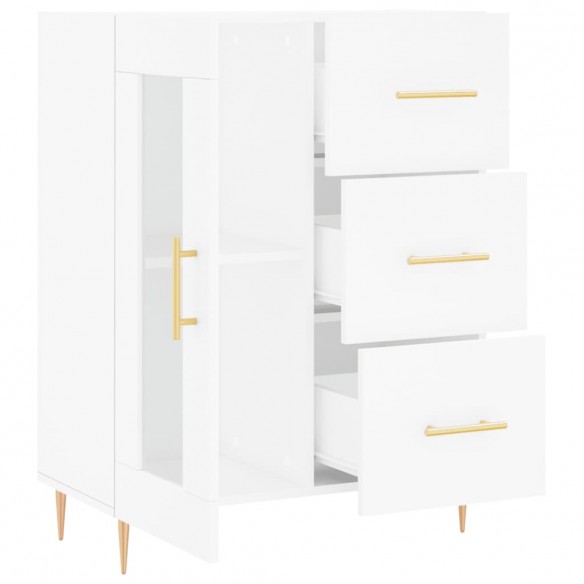 Buffet blanc 69,5x34x90 cm bois d'ingénierie