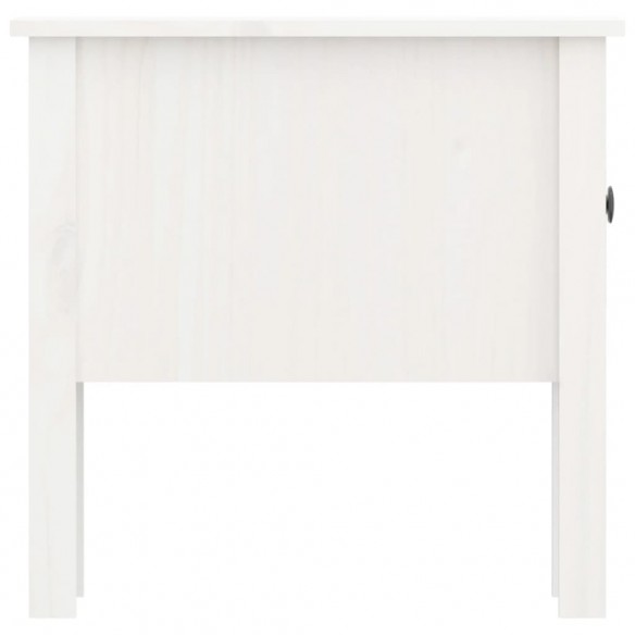 Table d'appoint Blanc 50x50x49 cm Bois massif de pin