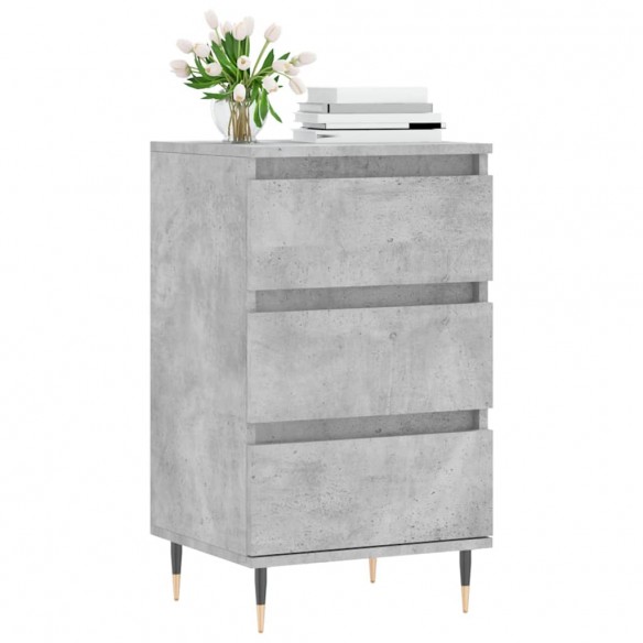 Buffet gris béton 40x35x70 cm bois d'ingénierie