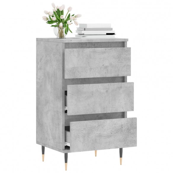 Buffet gris béton 40x35x70 cm bois d'ingénierie