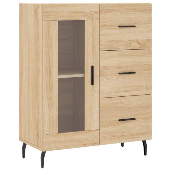 Buffet chêne sonoma 69,5x34x90 cm bois d'ingénierie