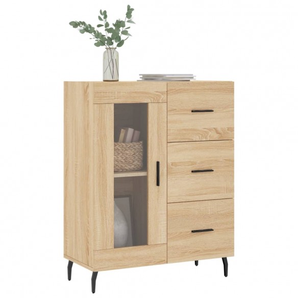 Buffet chêne sonoma 69,5x34x90 cm bois d'ingénierie