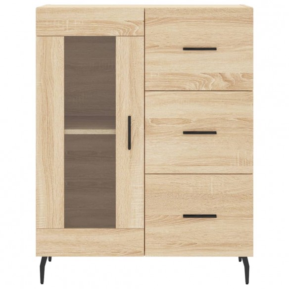 Buffet chêne sonoma 69,5x34x90 cm bois d'ingénierie