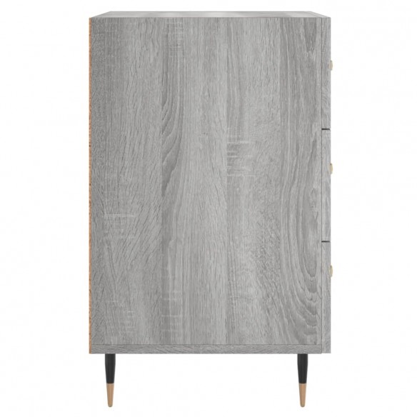 Table de chevet sonoma gris 40x40x66 cm bois d'ingénierie