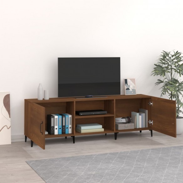 Meuble TV chêne marron 150x30x50 cm bois d'ingénierie