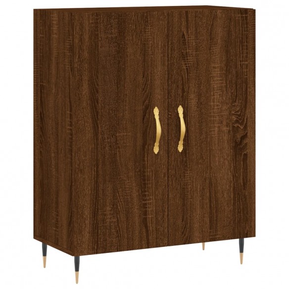 Buffet chêne marron 69,5x34x90 cm bois d'ingénierie