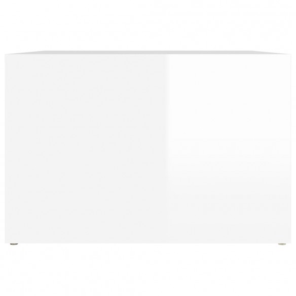Table de chevet Blanc brillant 57x55x36 cm Bois d’ingénierie