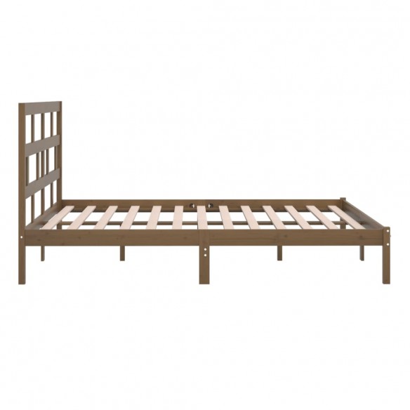 Cadre de lit Marron miel Bois de pin massif 200x200 cm