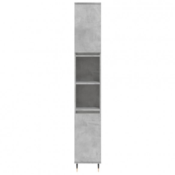 Ensemble de meubles de salle de bain 3 pcs gris béton