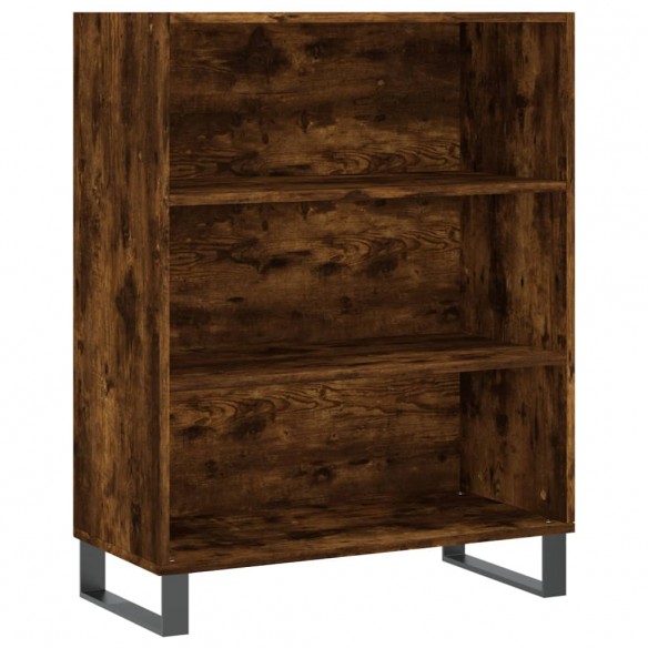 Buffet haut Chêne fumé 69,5x34x180 cm Bois d'ingénierie