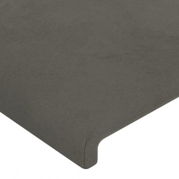 Tête de lit Gris foncé 80x5x78/88 cm Velours