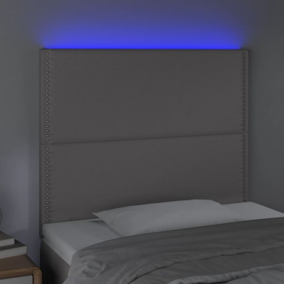 Tête de lit à LED Gris 90x5x118/128 cm Similicuir