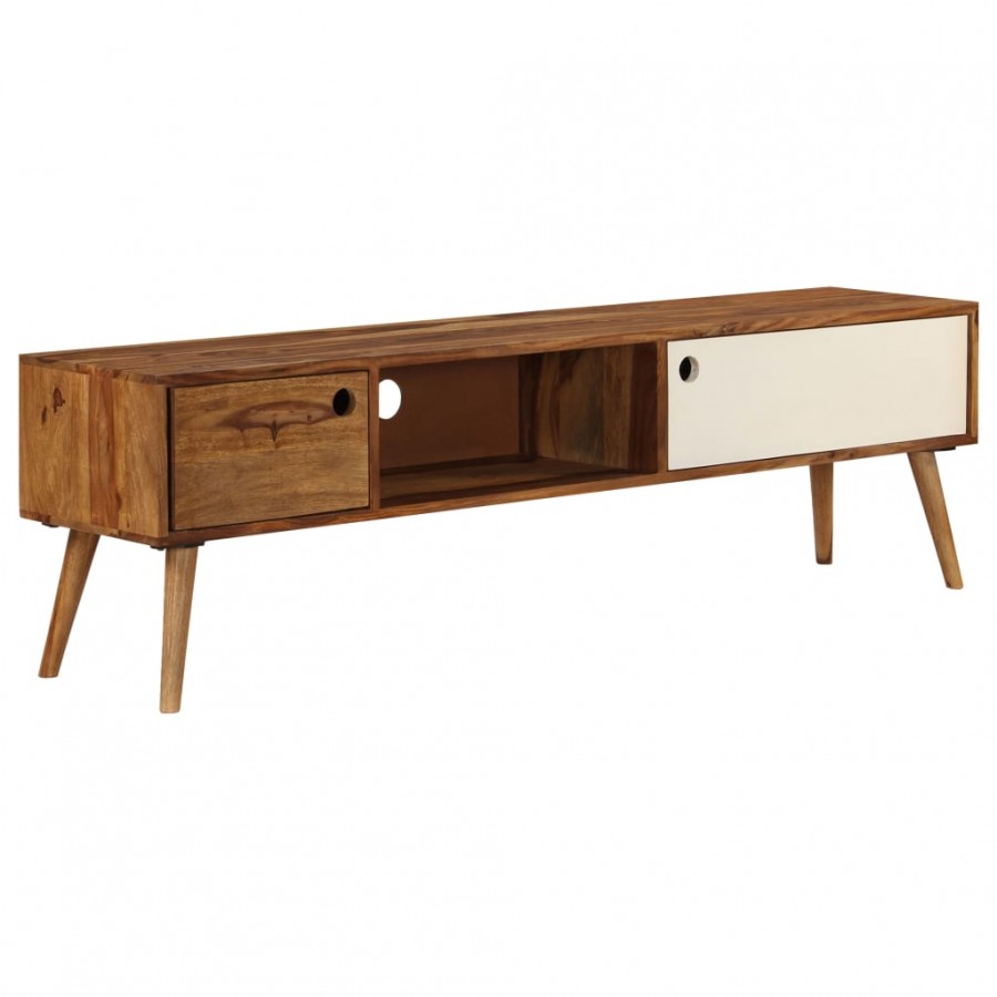 Meuble TV 140 x 30 x 40 cm Bois solide