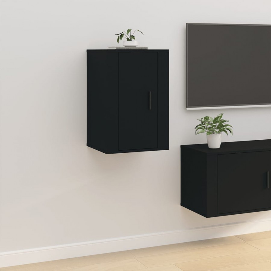 Meubles TV muraux 2 pcs Noir 40x34,5x60 cm Meubles TV muraux 2 pcs Noir 40x34,5x60 cm
