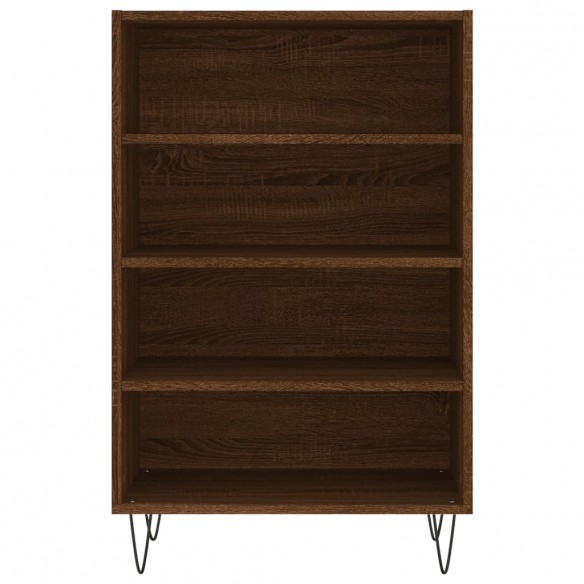 Buffet haut chêne marron 57x35x90 cm bois d'ingénierie