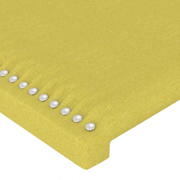 Tête de lit à LED Vert 144x5x118/128 cm Tissu