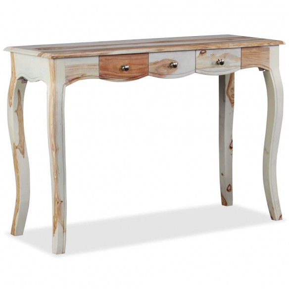 Table console et 3 tiroirs Bois de Sesham massif 110x40x76 cm