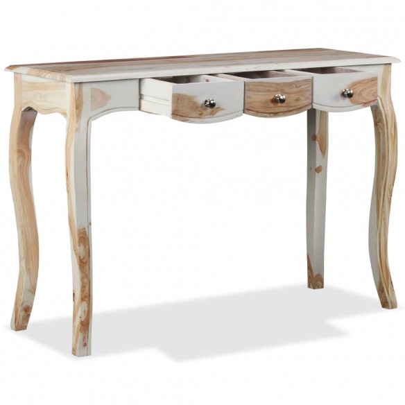 Table console et 3 tiroirs Bois de Sesham massif 110x40x76 cm