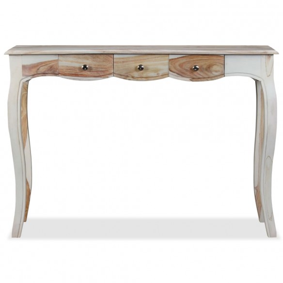 Table console et 3 tiroirs Bois de Sesham massif 110x40x76 cm