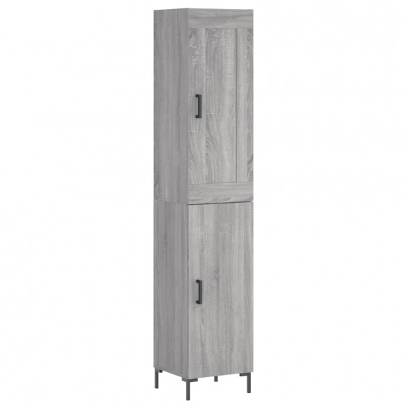 Buffet haut Sonoma gris 34,5x34x180 cm Bois d'ingénierie