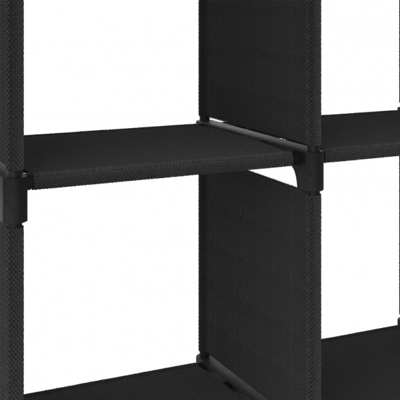 Étagère d'affichage 6 cubes Noir 103x30x72,5 cm Tissu