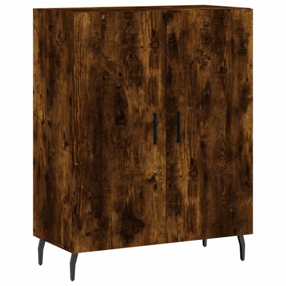 Buffet chêne fumé 69,5x34x90 cm bois d'ingénierie