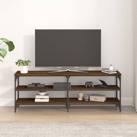 Meuble TV chêne marron 140x30x50 cm bois d'ingénierie