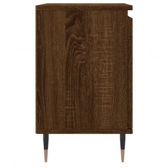 Table de chevet chêne marron 40x30x50 cm bois d'ingénierie