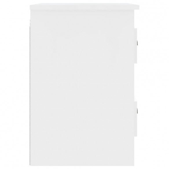 Tables de chevet murales 2 pcs blanc brillant 41,5x36x53 cm