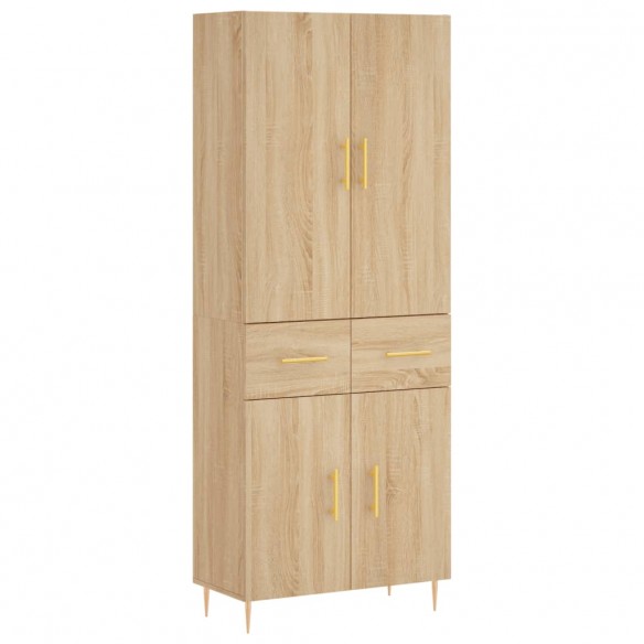 Buffet haut Chêne sonoma 69,5x34x180 cm Bois d'ingénierie